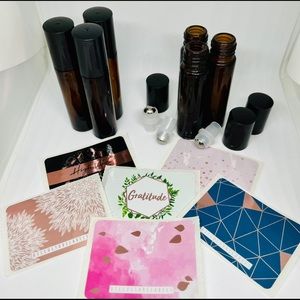 6amber roller bottles & 6Waterproof and oil proof labels for your roller bottles